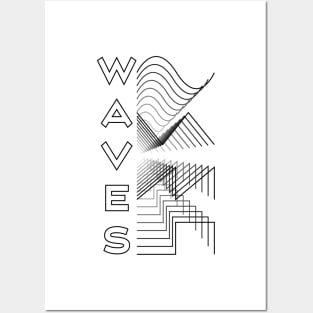 Waves Waveform Audio Analog Design Modular Gift Posters and Art